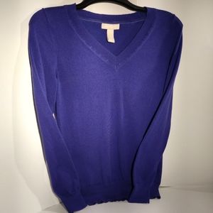 Banana Republic V-Neck Sweater Long Sleeve Purple women's small